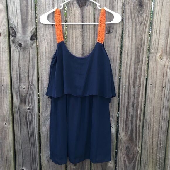 Fascination Tank Top Blue & Orange, Small - Picture 2 of 6